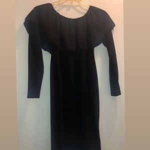 Off the shoulder black dress